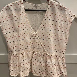 Madewell | size XL | cropped peplum shirt